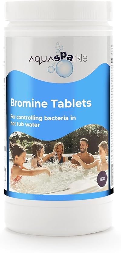 AQUASPARKLE Bromine Tablets 1kg for Pool Disinfection 20g Tablets