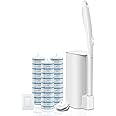 Disposable Toilet Brush Starter Kit with 30 Refills, Wall-Mounted Toilet Bowl Brush and Holder, Toilet Cleaning System Set-1 