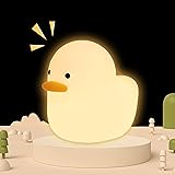 【MUID Original Authentic】Dull Duck Night Light, Nursery Squishy Night Lamp, Silicone Nightlight for Breastfeeding, Cute Anima