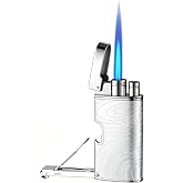 3-in-1 Windproof Adjustable Jet Torch Refillable Butane Lighter Sliver1 | Integrated Nail Clipper and Bottle Opener, Handy Men&rsquo;s EDC Gear, For Daily Use &amp; Camping, Fuel Not Included