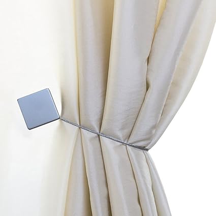 Fit Into Everyway Decoration 1 Pair Square Round Magnetic Tiebacks