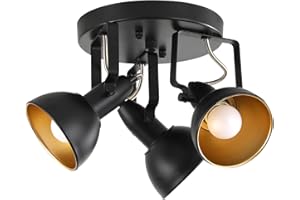 MUEOF 3 Light Ceiling Spotlight,Small Track Lighting Fixtures Ceiling,Farmhouse Flush Mount Ceiling Light for Kithcen Hallway Bedroom Bathroom.