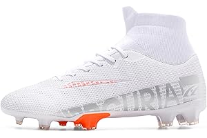 DKHHN Men's Soccer Shoes Football Cleats High-Tops Lace-Up Non-Slip Spikes Outdoor AG/FG Baseball Lacrosse Rugby Combat Boots