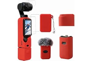 Frevyve Case for DJI Osmo Pocket 3/Xtra Muse Camera, Soft Silicone Protective Case, Anti-Scratch, Slim Fit Skin with mic Cove
