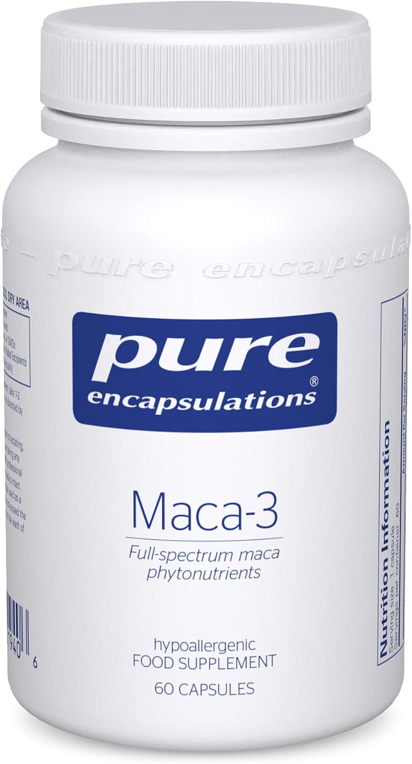 Pure Encapsulations Maca-3 - Hypoallergenic Phytonutrient Supplement - Glucosinolates, Macamides and Macaenes - 60 Capsules