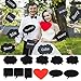 Large Wedding Photo Booth Props 26pcs BizoeRade DIY Party Props, Included 10pcs Black Blank Chalkboard Message Signs & 16pcs Wedding Props with Funny Written TEXT For Weddings Party