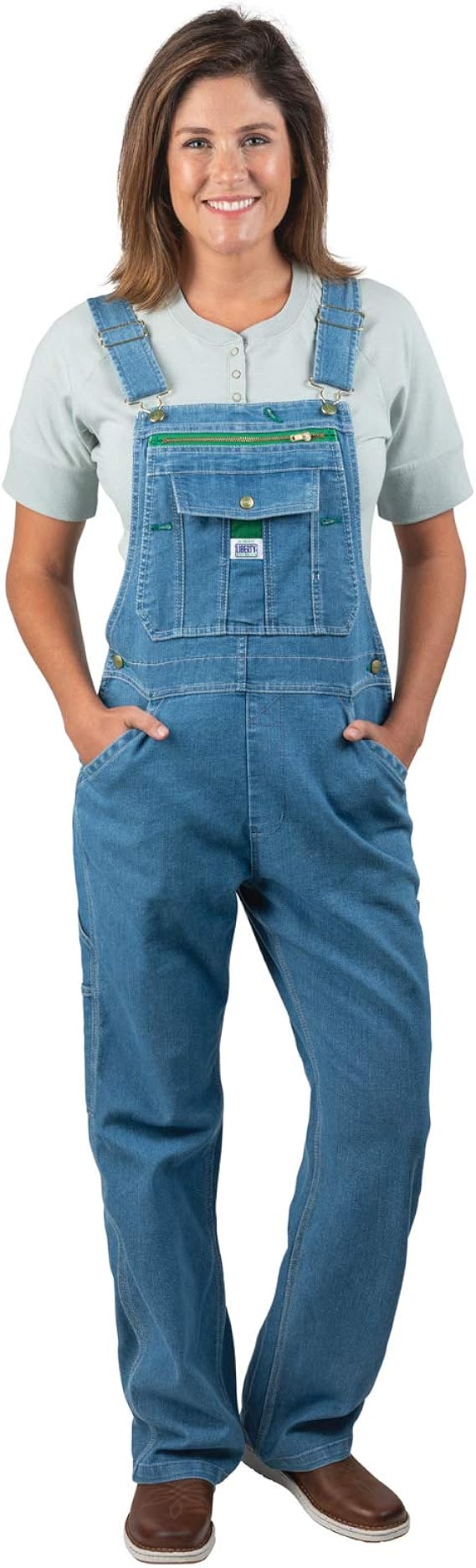 liberty stonewashed bib overalls
