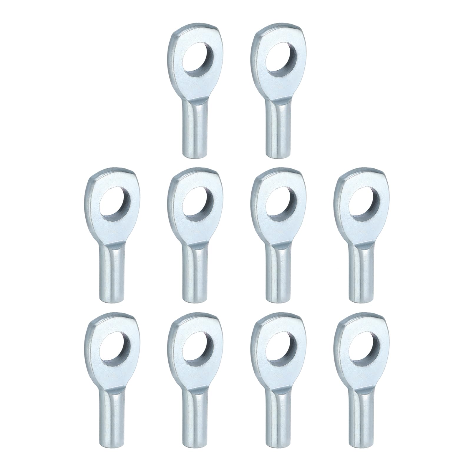 PATIKIL Cable Ball Stopper, 10pcs Gym Machine Accessories for 6mm Cable Fitness Equipment Wire Rope Port Joint Replacement Parts for Home Gym Machine,Silver