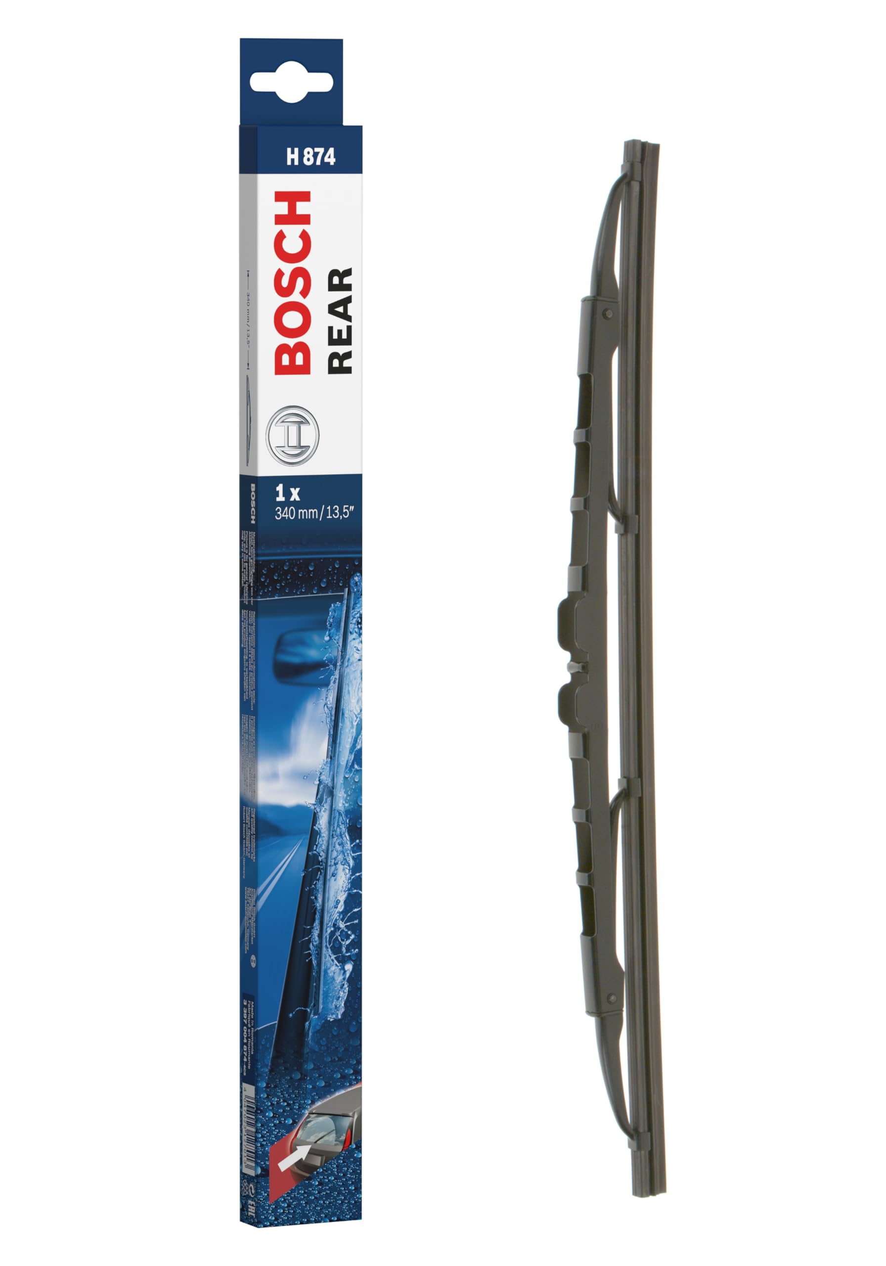 Bosch Wiper Blade Rear H874, Length: 340mm – Rear Wiper Blade