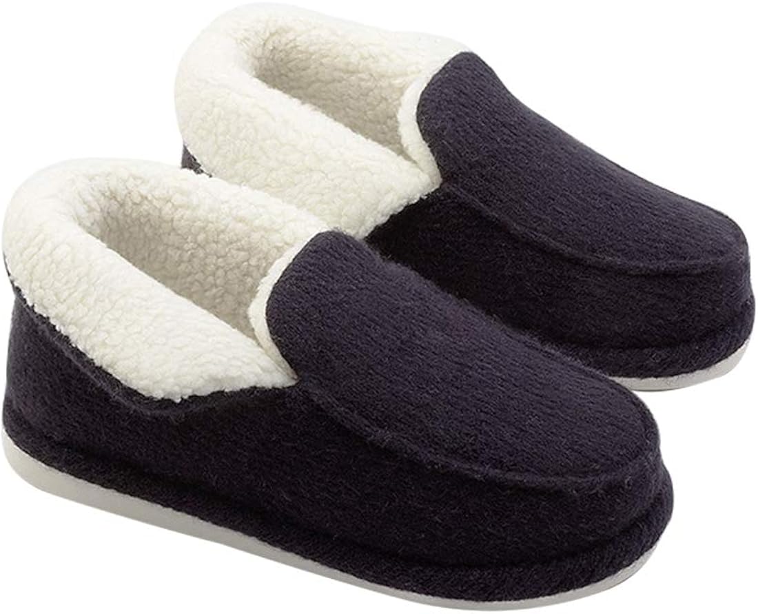 Amazon Co Jp Olchee 冬 もこもこ コットンスリッパ ルームシューズ 通気スリッパ 室内履き おしゃれ 暖かい 滑らない 消音タイプ 保温防寒 柔軟 洗濯可 男女兼用25 5 26 ネイビー シューズ バッグ