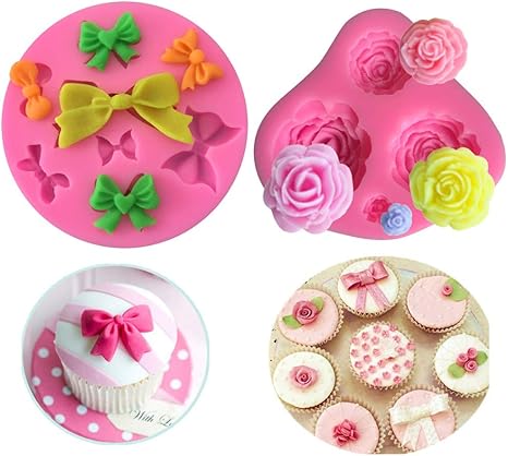 Sugar Paste Decoration Cake Cupcake Toppers 40 X Edible Flowers