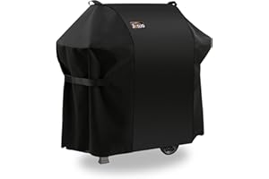 Jiesuo 7106 BBQ Gas Grill Cover for Weber Spirit 200 and 300 Series & Genesis Silver A/B: Heavy Duty Waterproof 52 Inch 3 Burner Barbecue Grill Cover