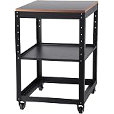 VEVOR Thickness Planer Stand, 100 lbs heavy loads, Three-Gear Height Adjustable Thickness Planer Table,with 4 Stable Casters &amp; Storage Space, for most planers, saws, bench-top machines, power tools