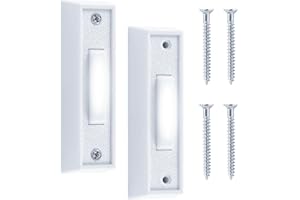 NOTOKE 2 PCS Lighted Doorbell Button,Universal Wall Mounted Door Bell Button Wired with LED Light, Wired Garage Door Opener Button for Home Door/Garage Door Opener Button (Cool White Light)