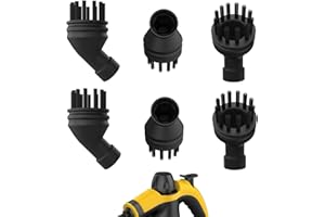 Vykyntow 6 Pack Steam Cleaner Attachments Brush Compatible with Steamify Pressurized Handheld Steam Cleanerem-307/308, Steam Cleaner Replacement Accessories Nylon Brush Parts