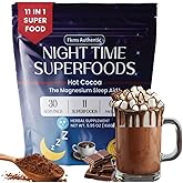 FKMS Authentic Nighttime Magnesium Hot Cocoa, Calming Melatonin-Free Sleep Support, Natural Sleep Aid Drink Mix for men & Woman - Hot Chocolate Powder with L-Theanine, Chamomile and Zinc, Magnesium Glycinate, 5.95 oz