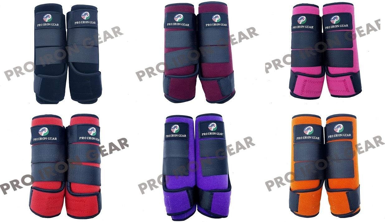 PRO IRON GEAR Horse Boots Medicine Brushing Support Boots Equestrian 6 Color