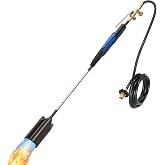 Flame King YSN500Ka 500,000 BTU Propane Torch Weed Burner with 10-ft Hose | 39" Heavy-Duty CSA-Certified Weed Torch w/ Flint Striker &amp; Adjustable Flame - Weed Burning, Melting Ice &amp; Snow, &amp; Roofing