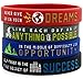Inkstone Inspirational Bracelets | Anything is Possible, Success, Dreams, Opportunity | Durable | Pack of 12, Encouraging Gifts for Family and Employee