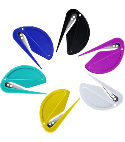Lot De 10 Ouvre-enveloppes, En Plastique, Petit Ouvre-enveloppe, Outil Efficace Pour Envelopper Le Courrier Et Le Papier (rouge, Vert, Jaune, Noir, Blanc