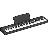 Yamaha P-145BT 88-Key Slim Digital Piano with Bluetooth, Weighted Keys, Premium Acoustic Piano Sound, Compact Design, Music R