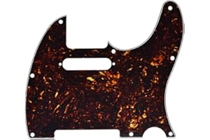 Dopro 8 Hole Tele Style Guitar Pickguard TL Pick Guard with Pickup Mounting Screw Holes for Tele/Telecaster DarkTortoise