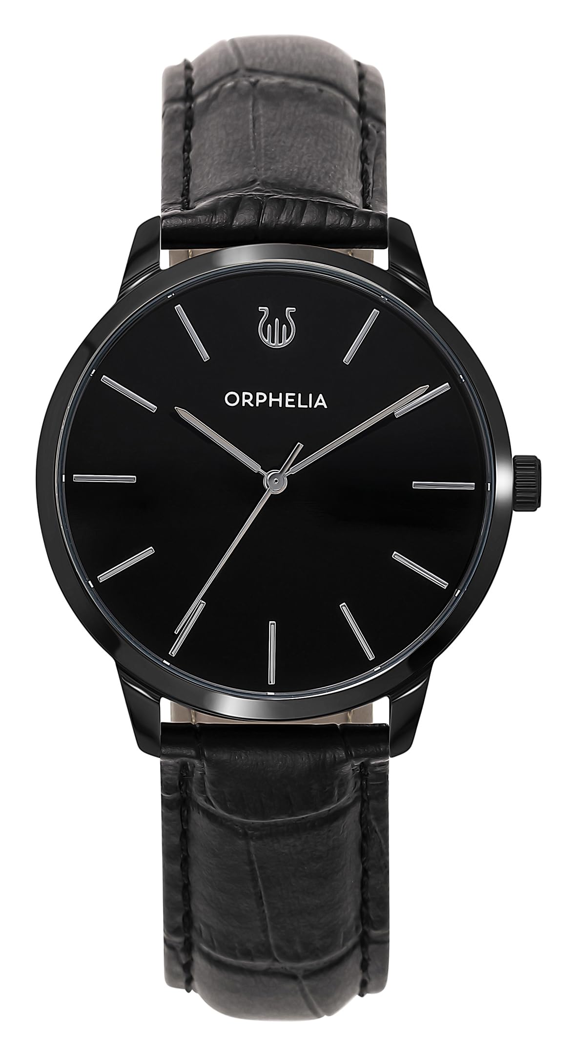 Orphelia Mens Analogue Watch Winston Black Leather