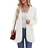 Women's Lightweight Cardigan Long Sleeve Open Front Casual Cardigans with Pockets