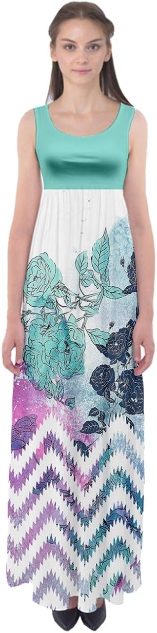 CowCow Womens Summer Boho Retro Funny Bird Palm Trees Beach Design Empire Waist Long Maxi Dress, XS-5XL