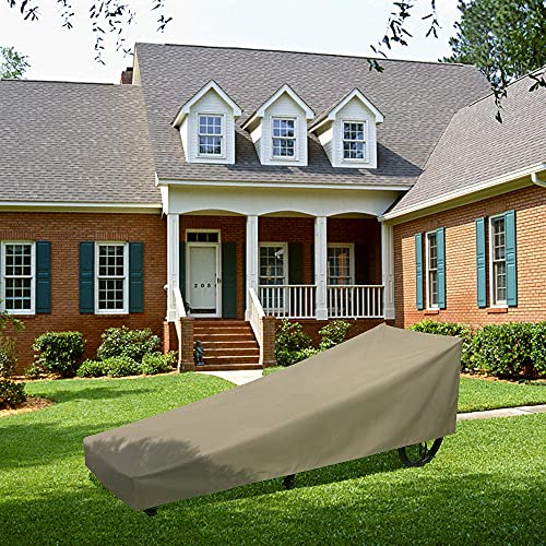 SunPatio Outdoor Chaise Lounge Cover 84 Inch, Waterproof Patio Lounge