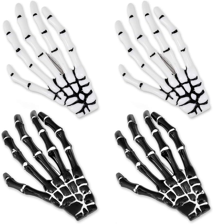 SCSpecial Bone Hair Clips Gothic Skeleton Grips for Halloween Hair Decoration Cosplay & Punk Rock Accessories