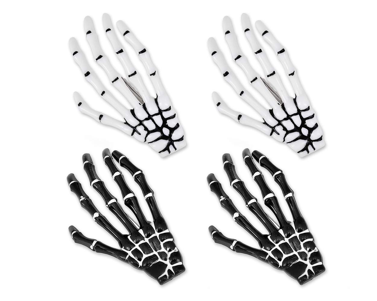 SCSpecial Bone Hair Clips Gothic Skeleton Grips for Halloween Hair Decoration Cosplay & Punk Rock Accessories