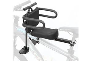 SHOWBEAN Kids Bike Seat Front Mounted and Handlebar Child Bike Seat Detachable Front Mounted Toddler Bicycle Seats Bicycle Seats with Foot Pedals for Children 2~5 Years Compatible with All Adult MTB