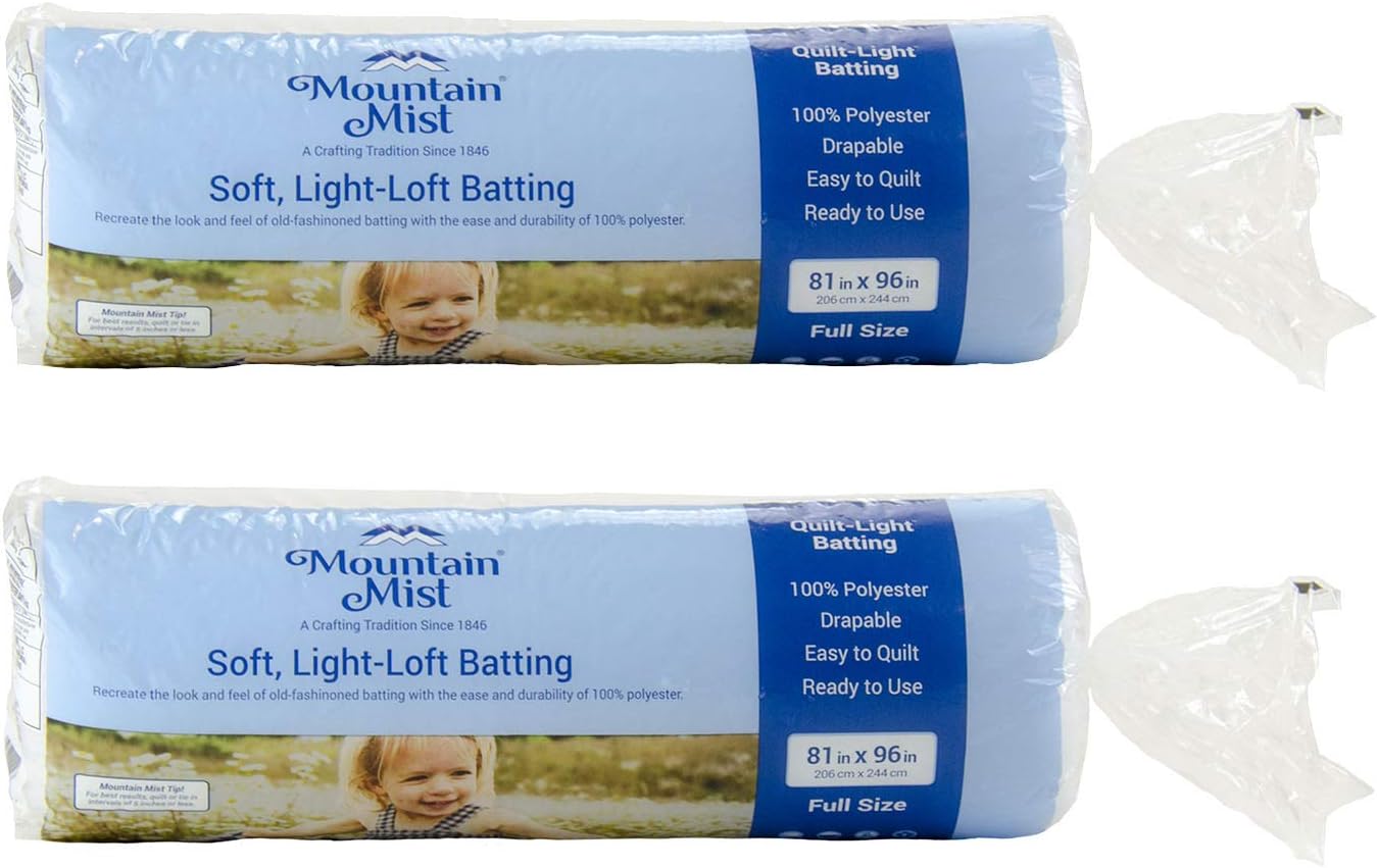 Mountain Mist QuiltLight Polyester Quilt Batting Full Size