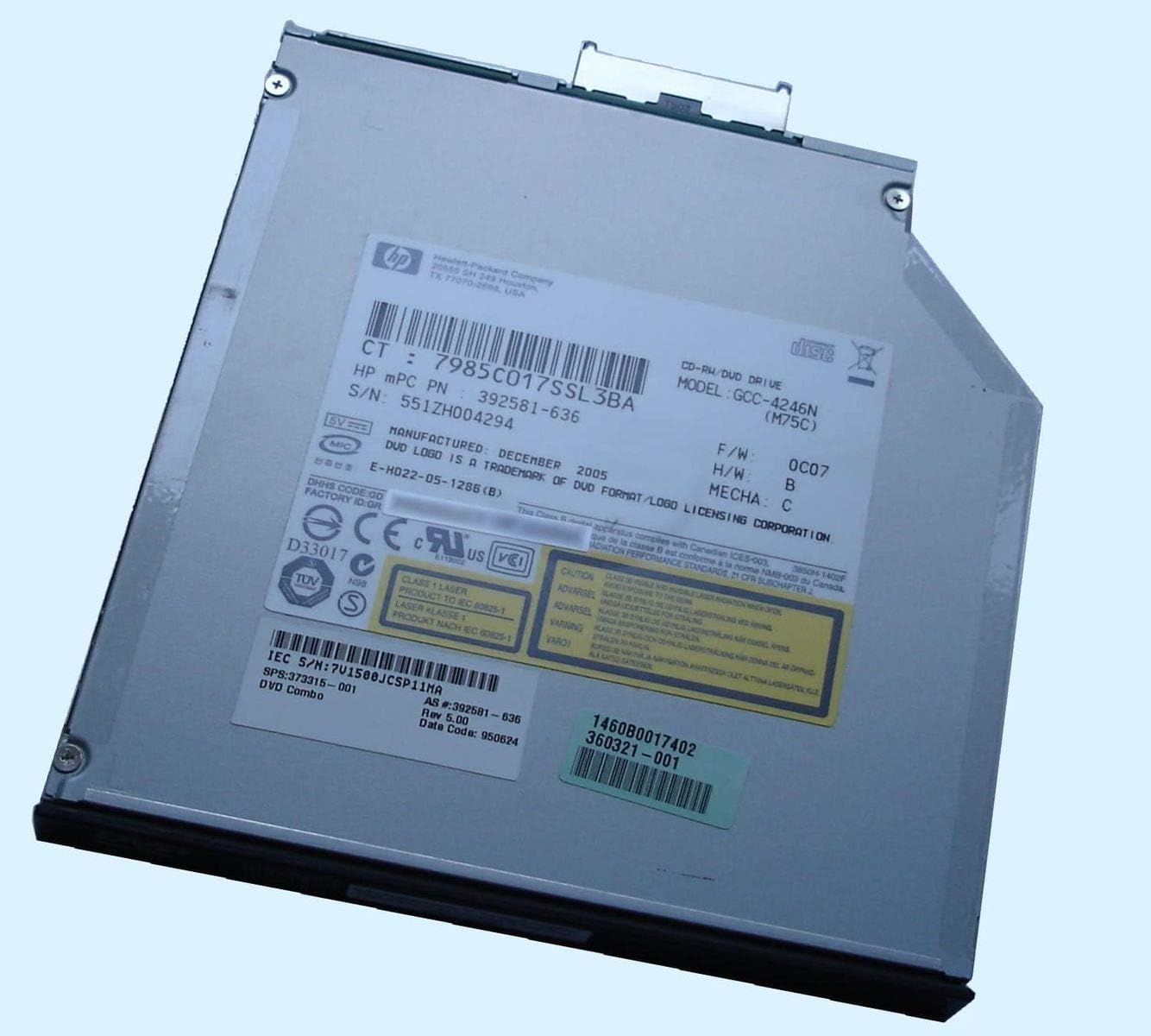 Amazon Com Hp Ujda775 Multibay Ii Dvd Cdrw Cd Burner Pa850a Computers Accessories