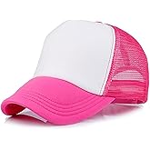 IZUS Women's Baseball-Hat Adjustable 5 Panel Trucker-Caps Mesh-Back Baseball-Caps Hip-Hop-Caps Small/Medium