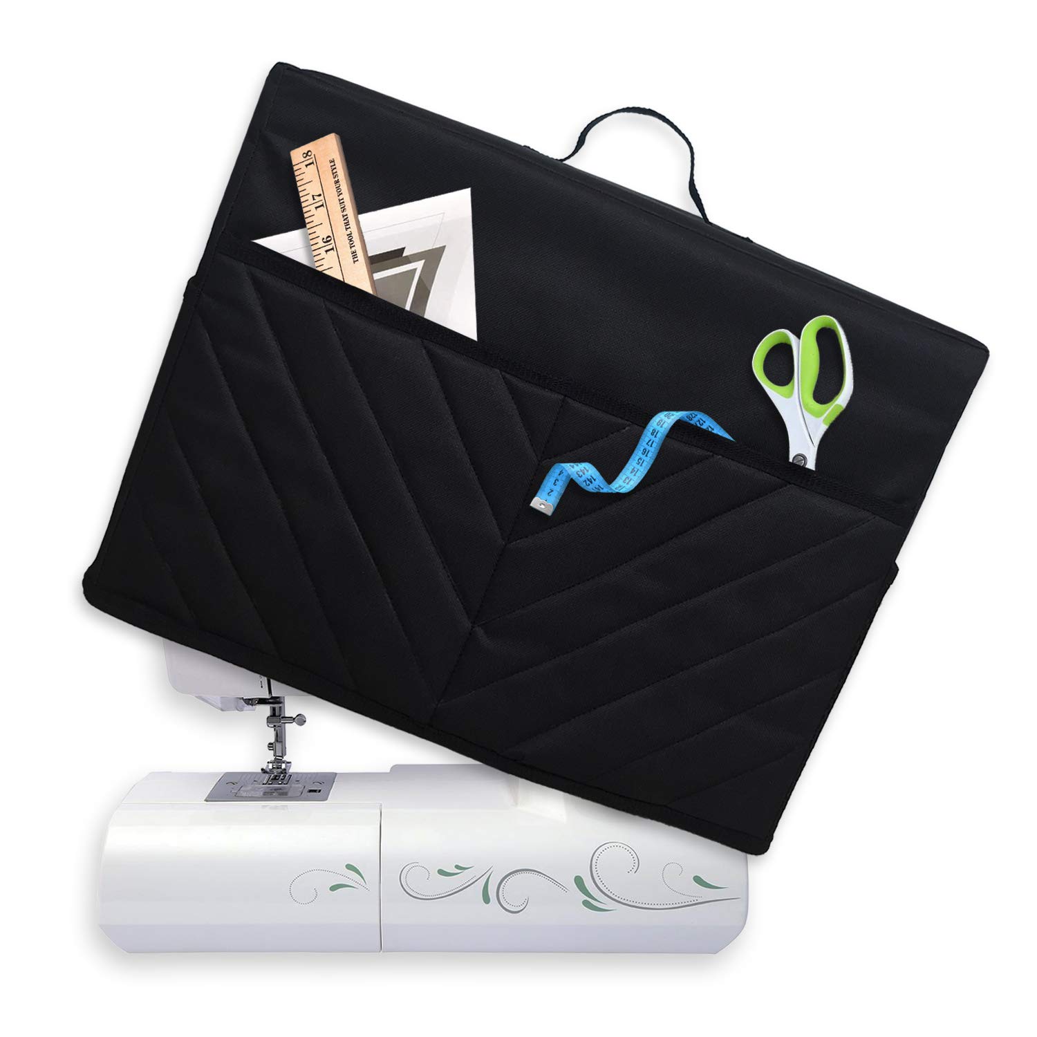 Nabaat Sewing Machine dust Cover with Pockets for Most Standard Usha