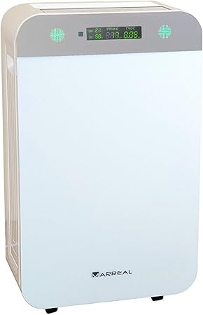 Marreal Ap5001b Grosser Hepa Luftreiniger 80m Ultraleise Mit Partikel Voc Sensor Und Anzeige Nachtmodus 8 Stufen Reinigung Weiss Amazon De Baumarkt
