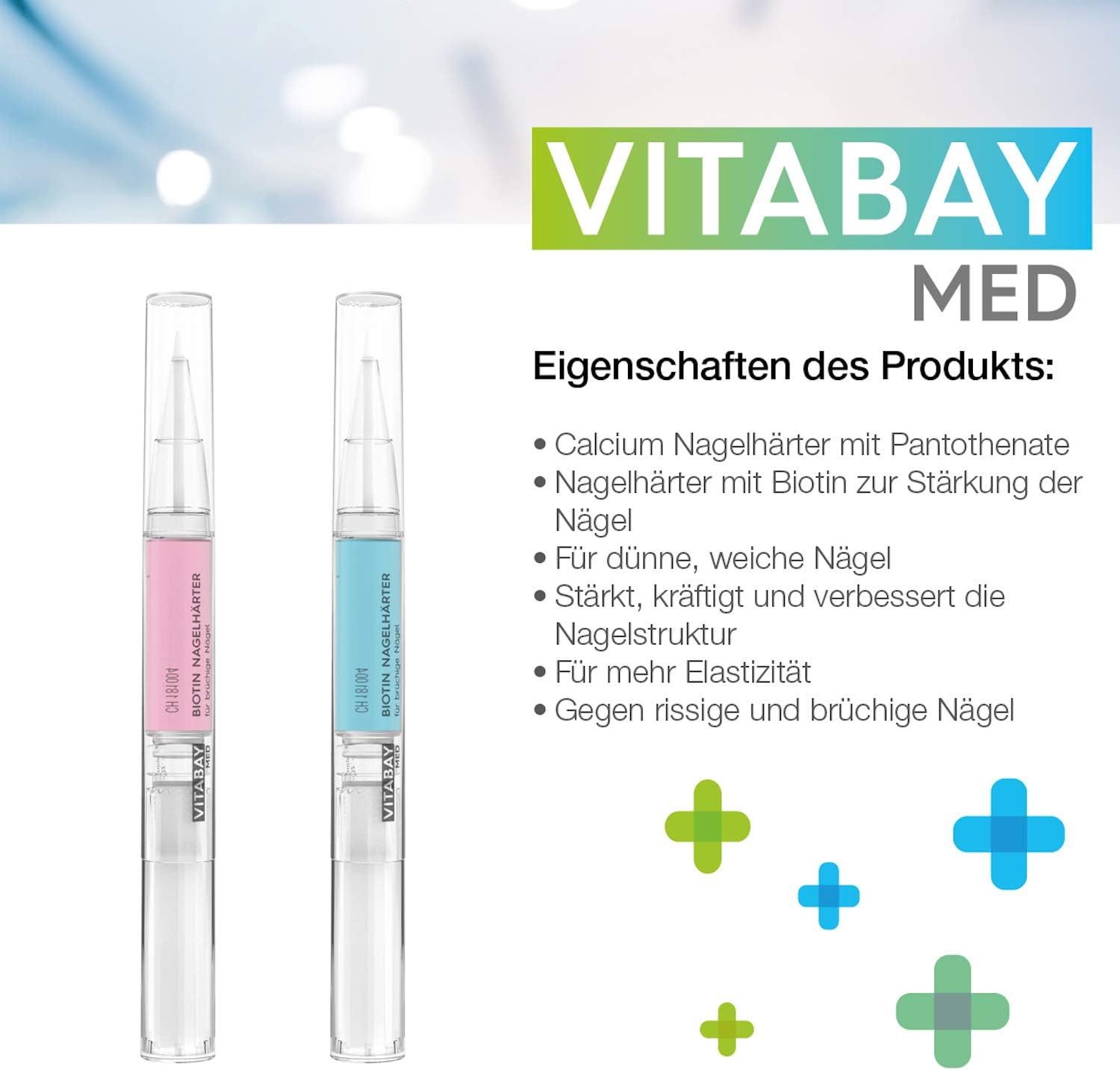 Vitabay Nail Strengthener Duo Set 2x 2ml Nail Repair Pen for healthy Nails - Image 5