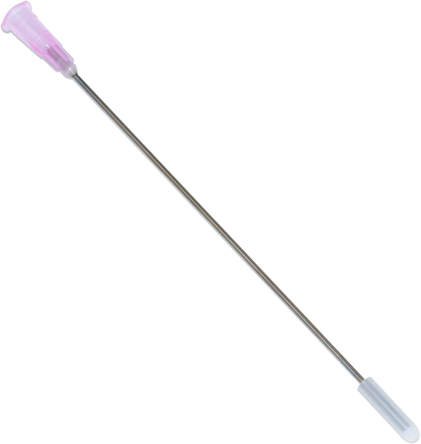 20Pack 18G Blunt Dispensing Needle and cap, Nylon Needle Syringe Needle Plastic Needle,Industry Needle (D)