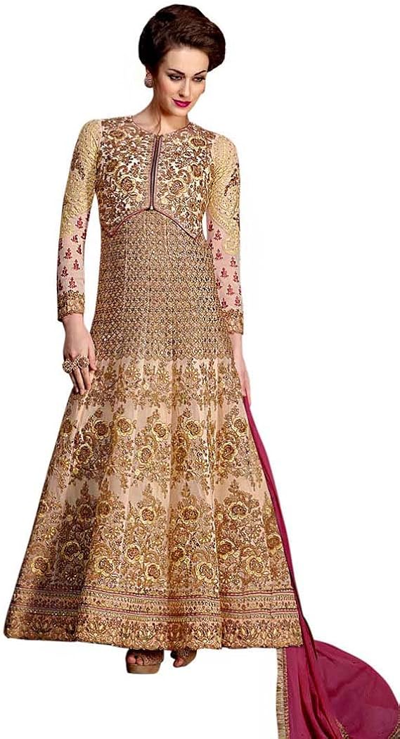 ivory anarkali suit