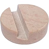 fashciaga Marble Cell Phone Stand Holder for Cellphone Tablet On Desk, Countertop, Table, Nightstand. Heavy Solid Real Stone Mobile Phone Stands (Pink)