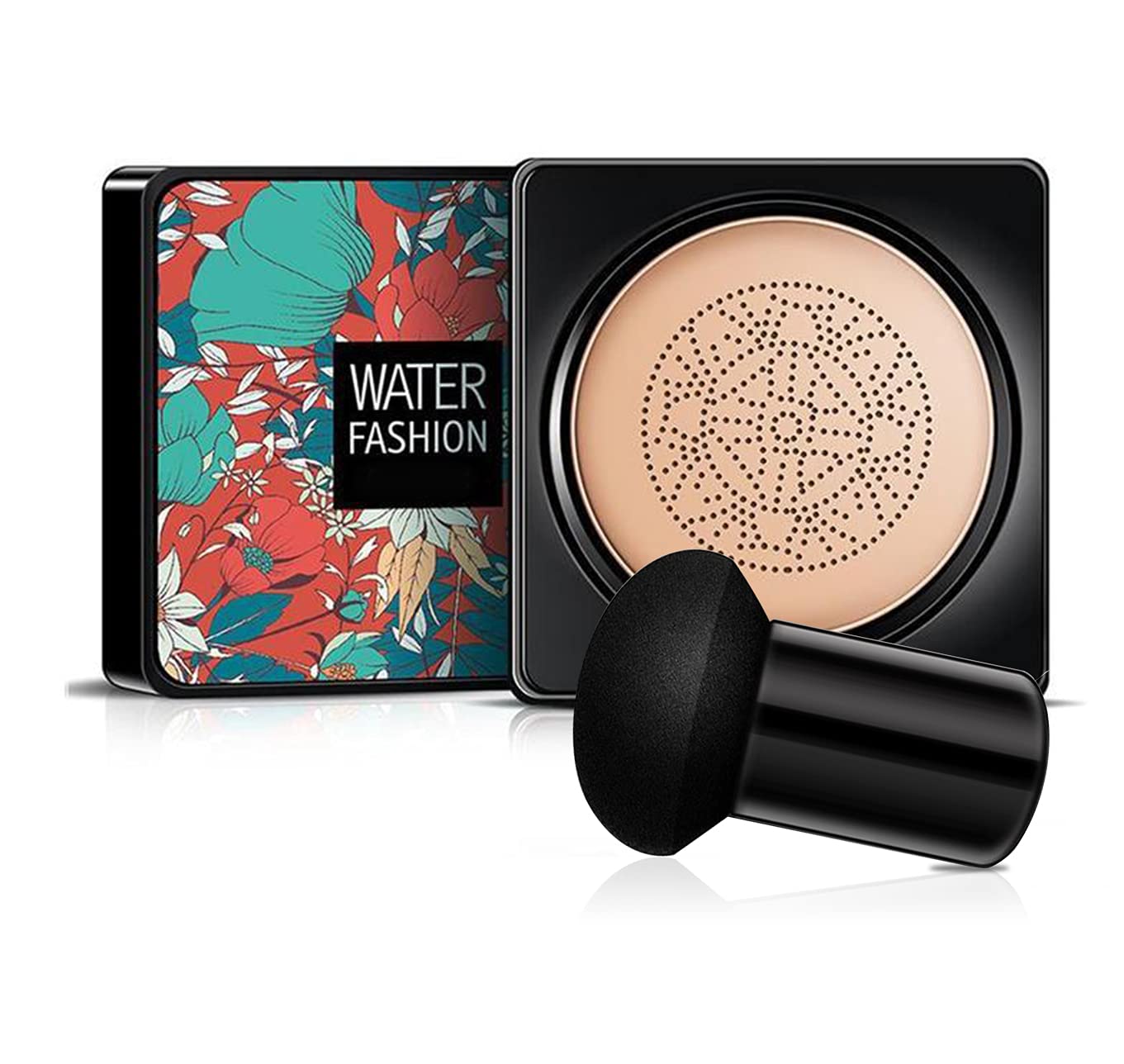 AONAT Mushroom Head Air Cushion Foundation BB Cream, Moisturizing Concealer, Even Skin Tone Makeup Base Flawless Moisturizing Oil Control Lightweight & Smoothing Naturel