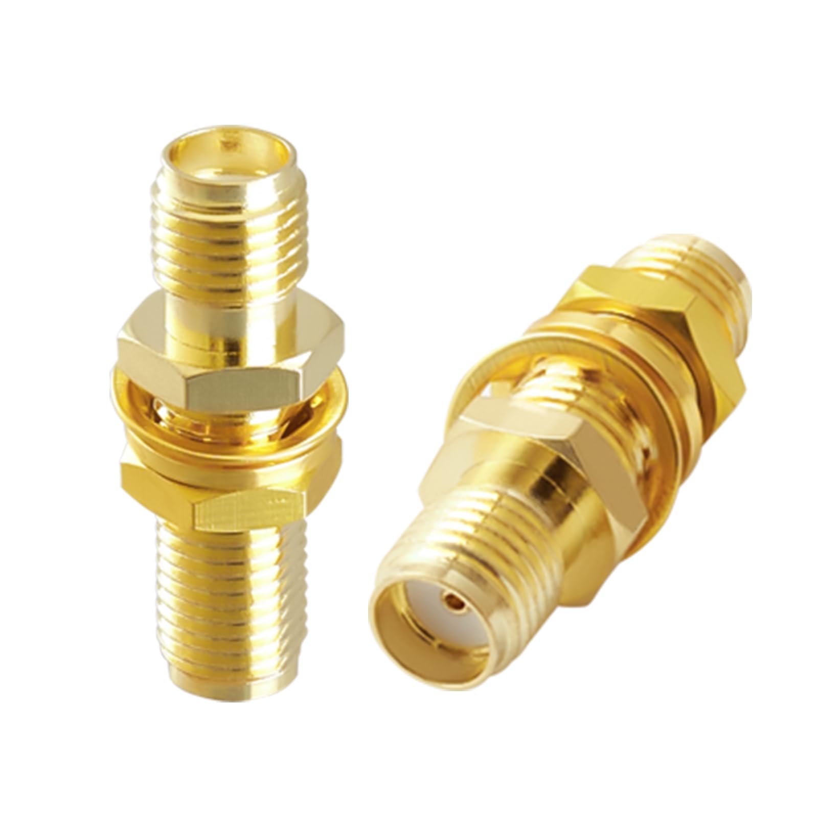 ACONRFTOL SMA Female to SMA Female Coaxial Adapter SMA Female to Female Adapter SMA Bulkhead SMA Female to Female Connector SMA Adapter for SMA 4G WiFi Antenna GPS Antenna Wireless LAN Devices 2PCS