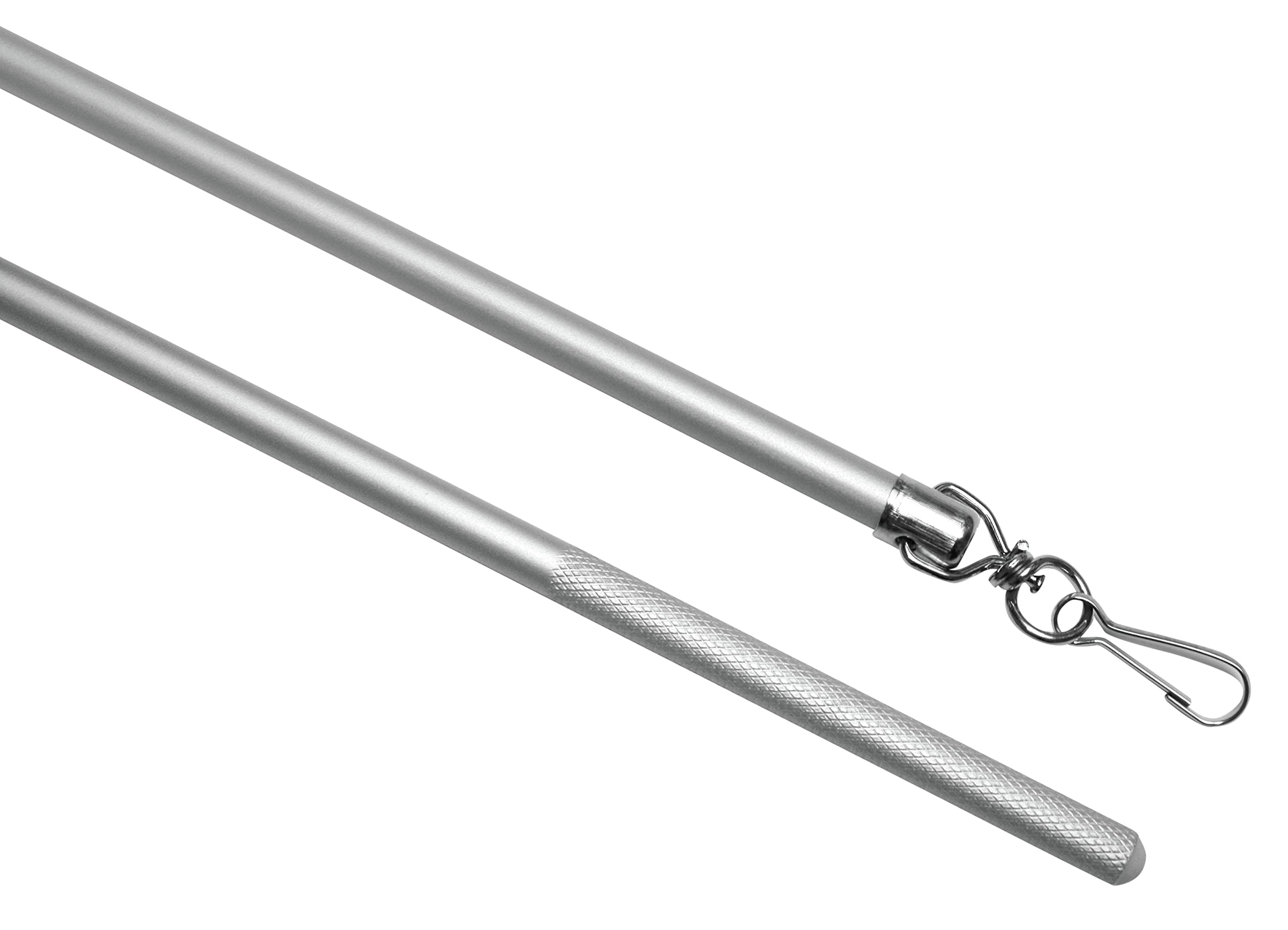 GARDINIA Sliding Rod for Panel or Sliding Curtains, Metal Hooks Included, Aluminium, 10 cm Long, White