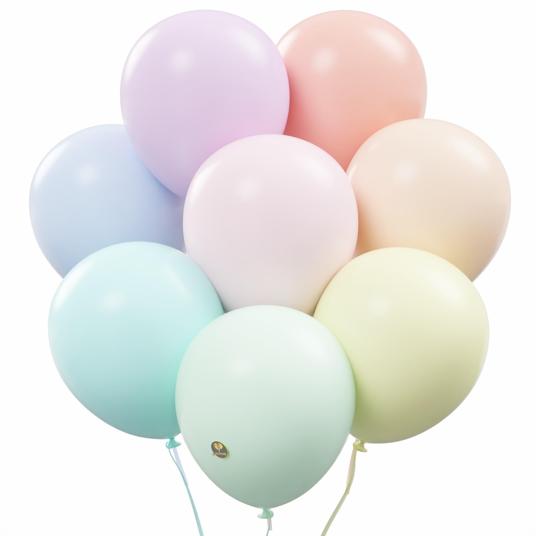 Photo 1 of AFTERLOON® Biodegradable Balloons Pastel Assorted 12 Inch 100 Pack, Matte Color Thickened Extra Strong Latex Helium Float, for Baby Shower Gender Reveal Wedding Birthday Party Decorations Rainbow