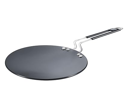 Prestige Hard Anodised Cookware Induction Base Paratha Tawa, 265mm, Black