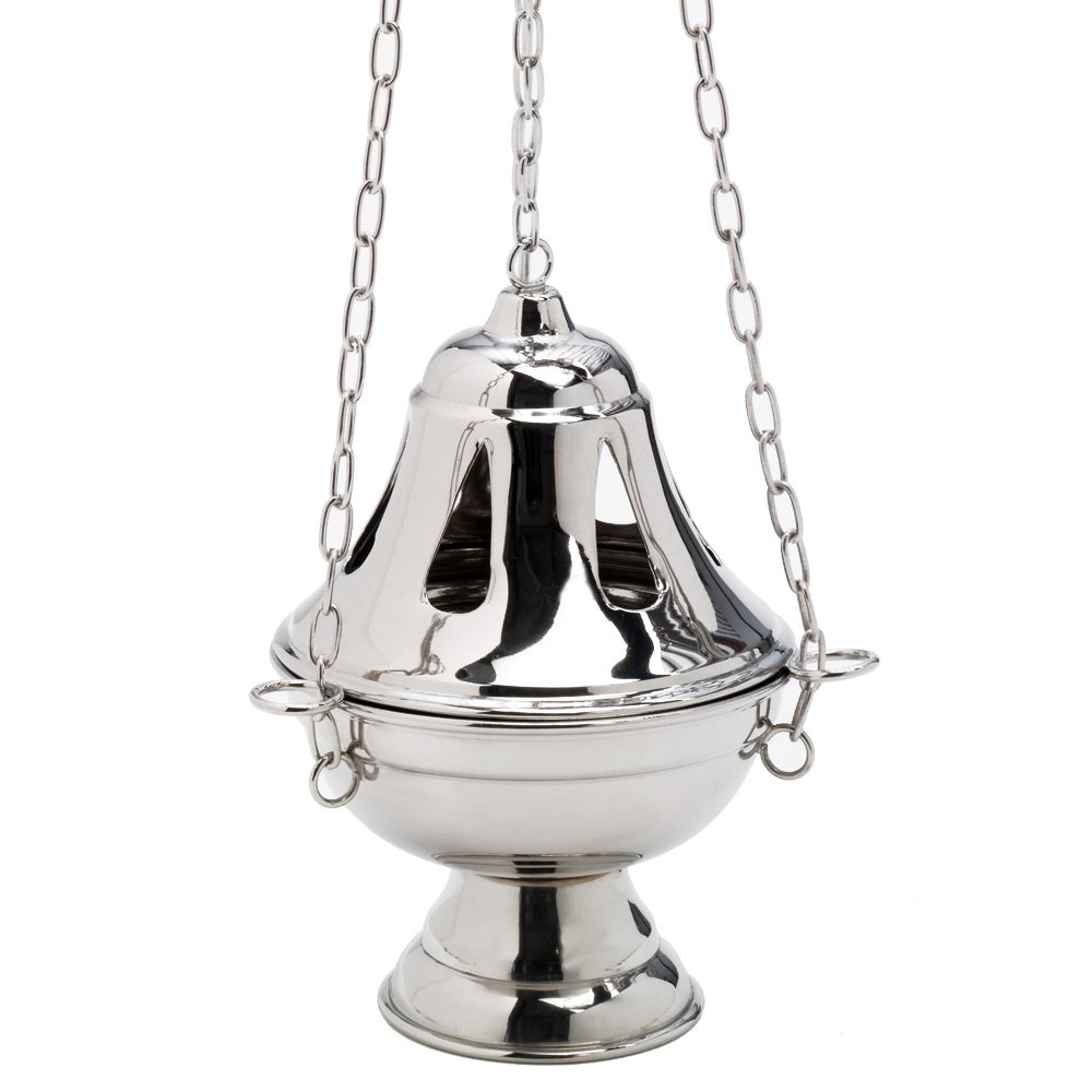 NKlaus Smoking Barrel Swivel Smoking Barrel Chain 78cm Silver Plated Brass Deco 7619