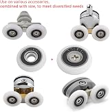 Lemiyoo 12 Sets Shower Door Wheels Rollers Replacement 23mm 25mm Curved Runners view 3