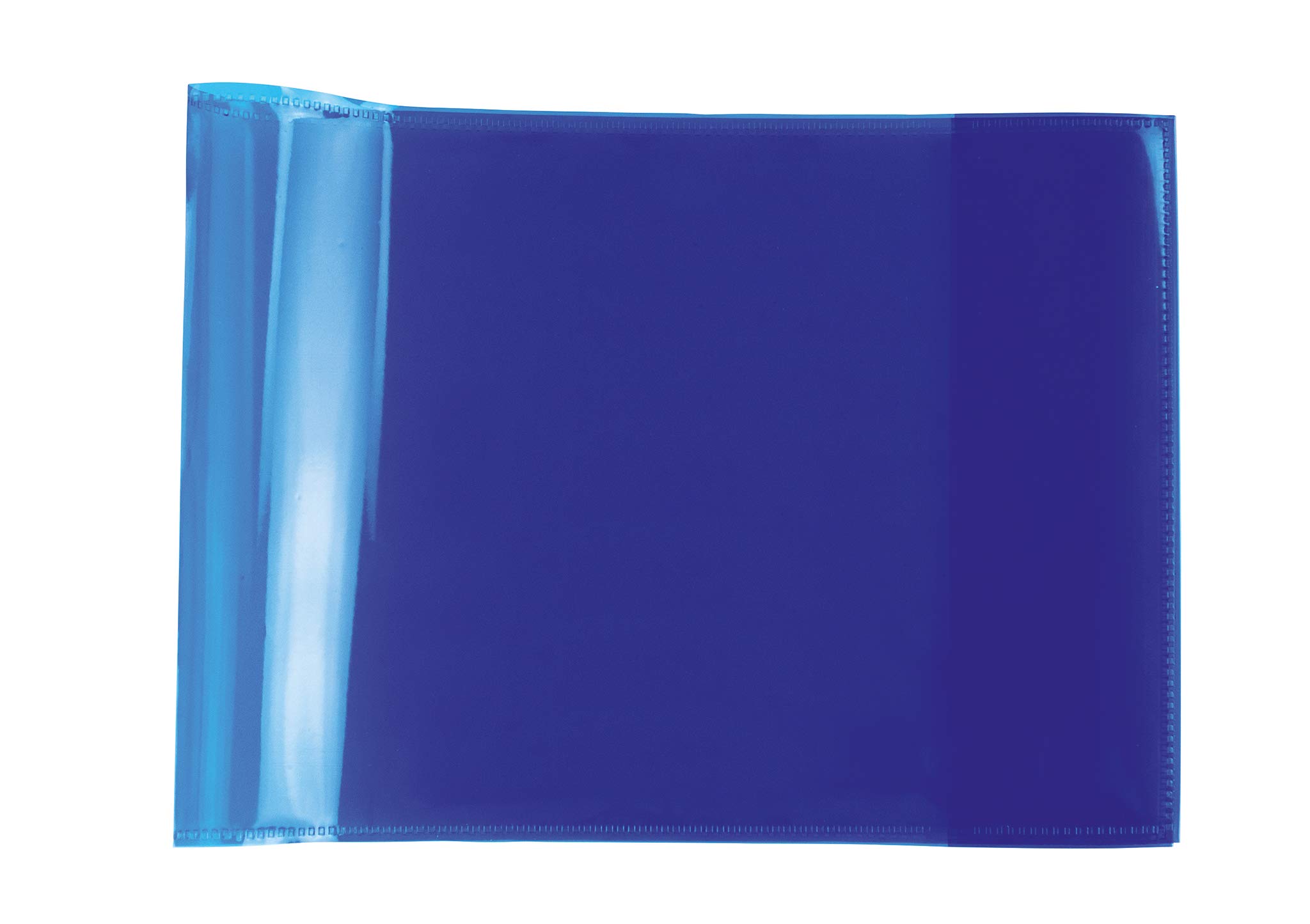 HERMA 19618 Notebook Covers A5 Landscape Transparent Blue, Pack of 10, Book Covers Made of Durable, Wipe-Clean & Extra Thick Polypropylene Film, Transparent Notebook Cover Set for School Notebooks,